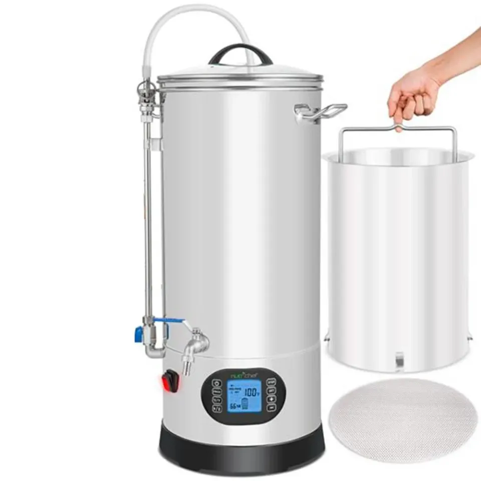Nutrichef Cuve Brassage Bière Automatique Inox 34 L 1600W