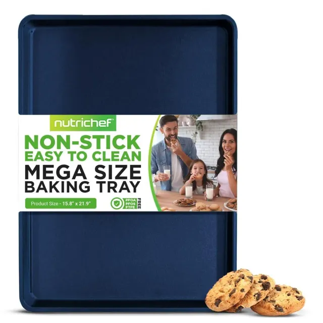 Nutrichef Blue Diamond plaque four XL 56 cm antiadhésive