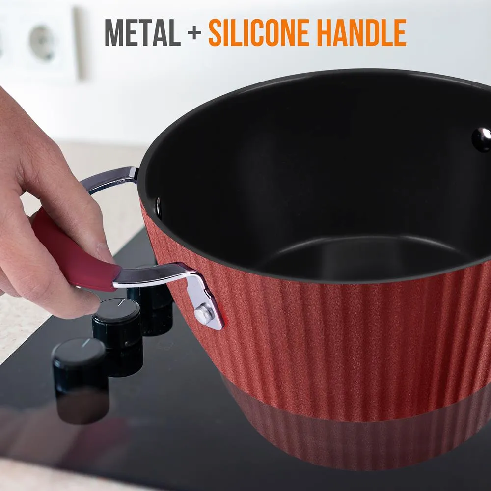 Nutrichef faitout cocotte antiadhésive 3,6 L avec couvercle
