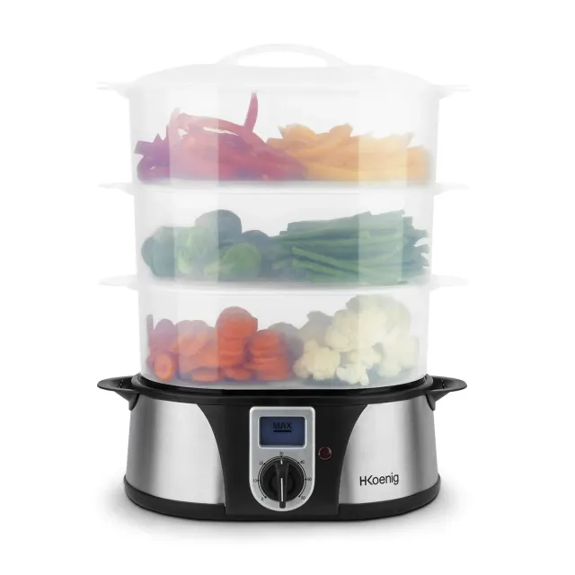 H.Koenig VAP12 cuiseur vapeur 12 L 3 paniers programmable
