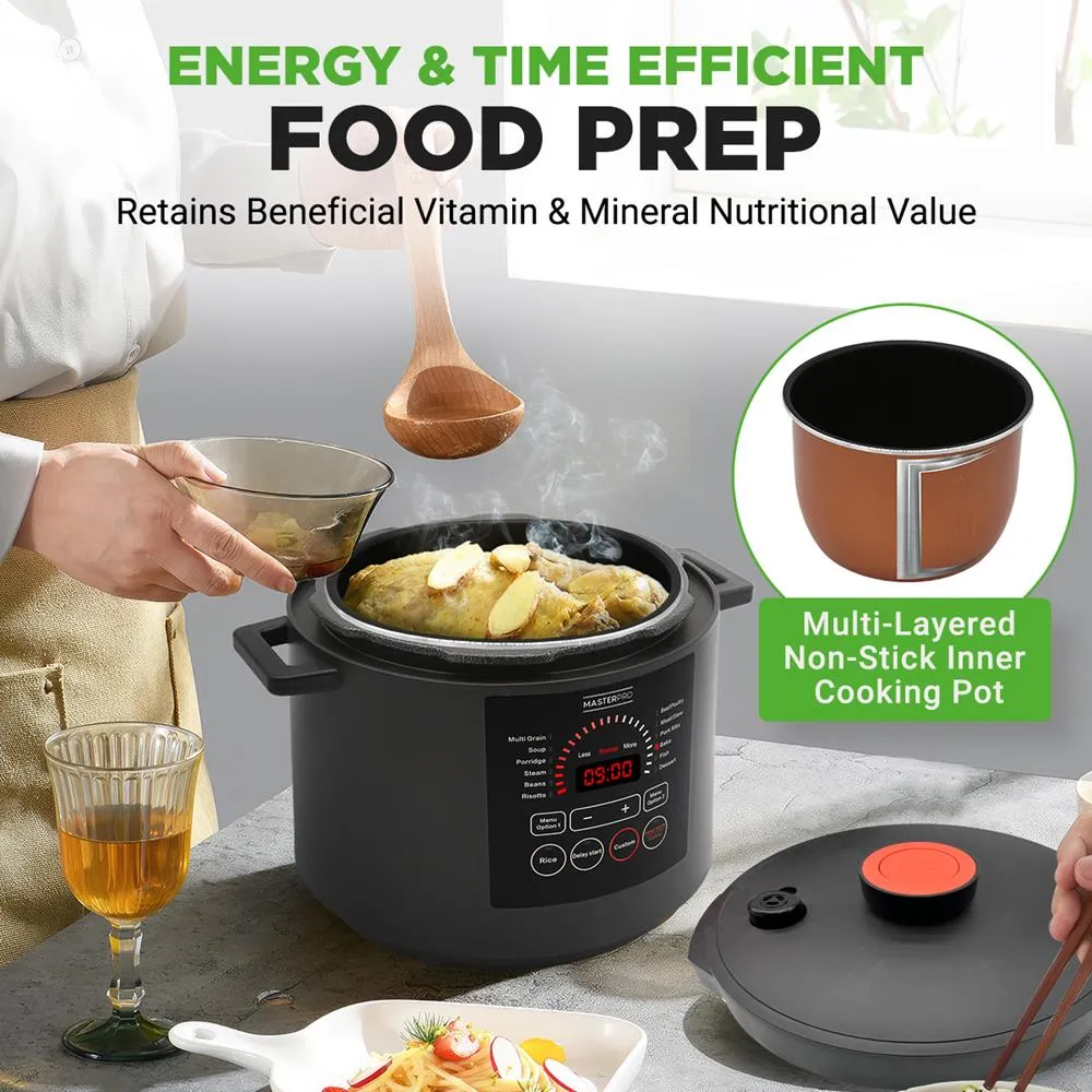 Nutrichef Autocuiseur Électrique 6 QT Inox 1000 W