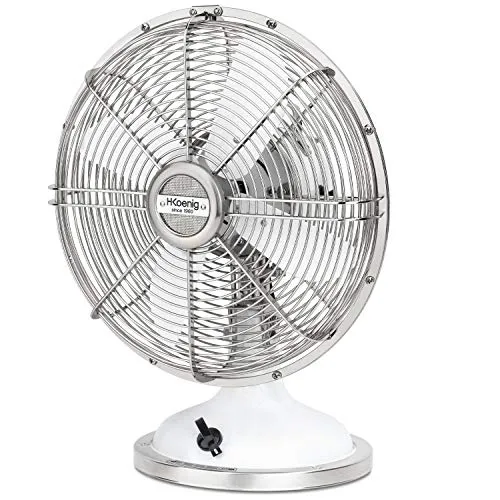 H.Koenig JOE50 ventilateur de table blanc 25 cm 3 vitesses