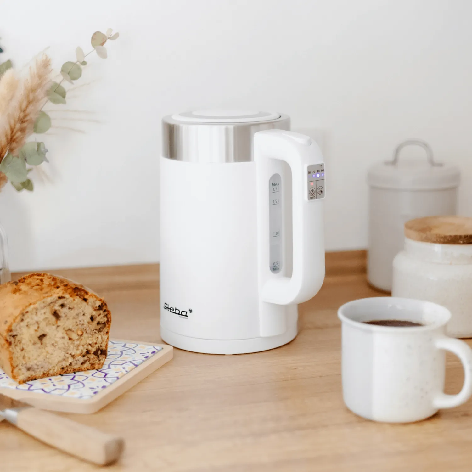 Steba WK 11 Bianco bouilloire blanche 1,7 L réglable