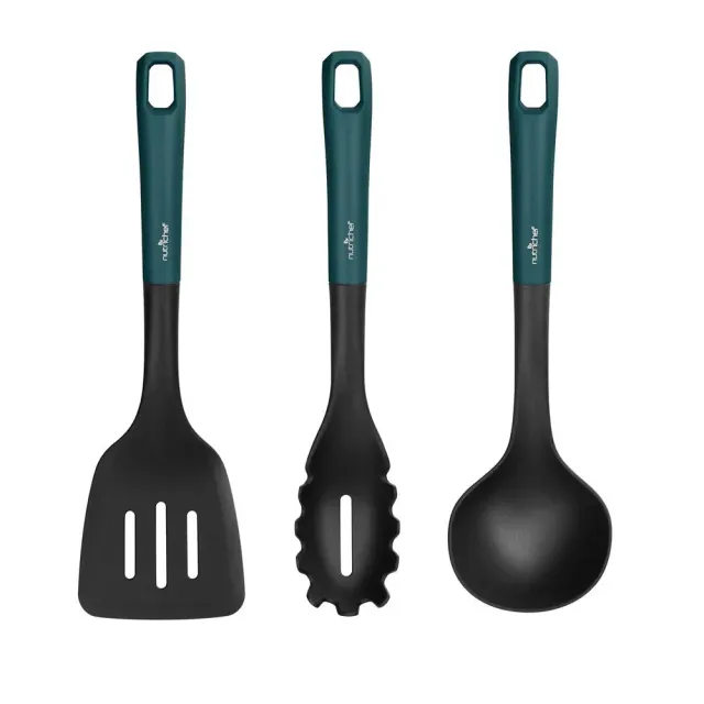 Nutrichef ustensiles silicone lot 3 louche pâtes spatule