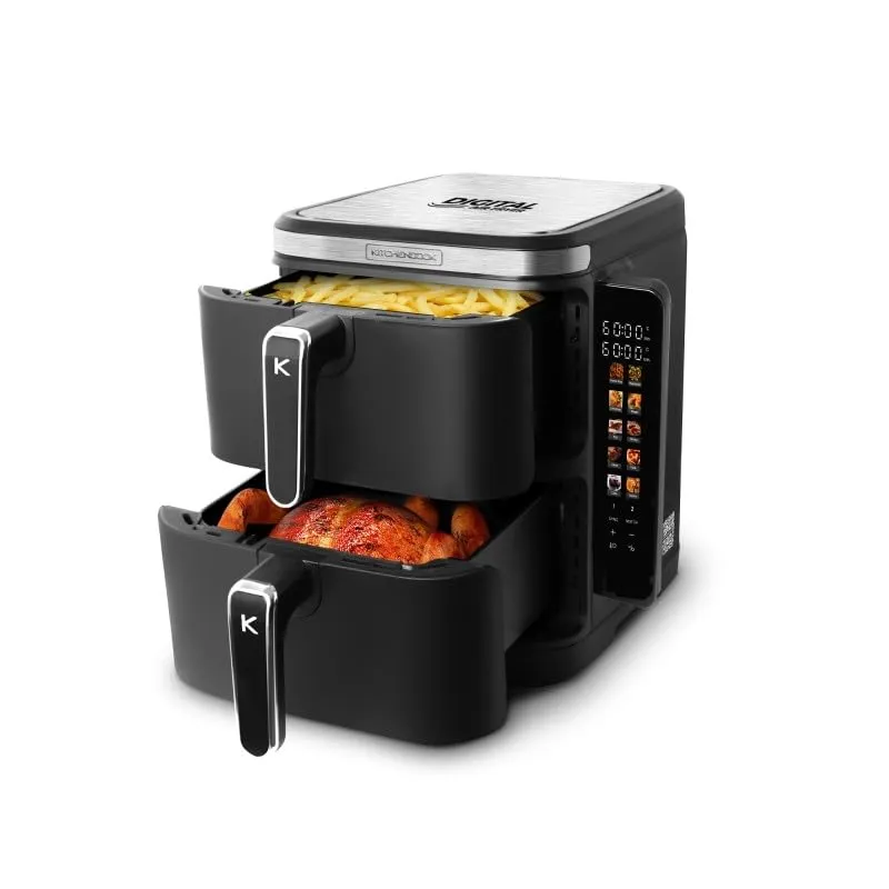 Kitchencook Airflow 12 LED friteuse à air 12L double cuve
