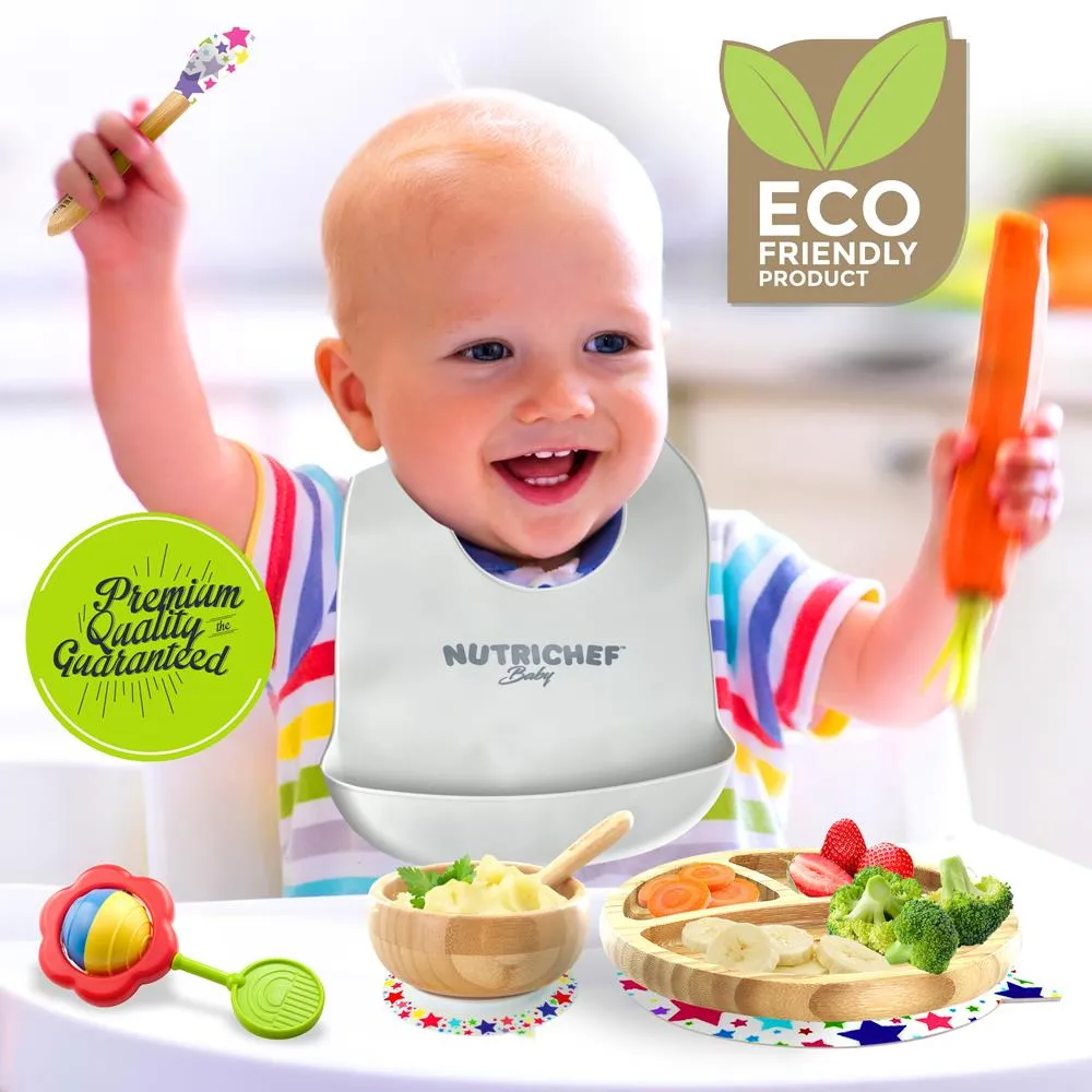 Nutrichef set repas bébé bambou étoiles 5 pièces
