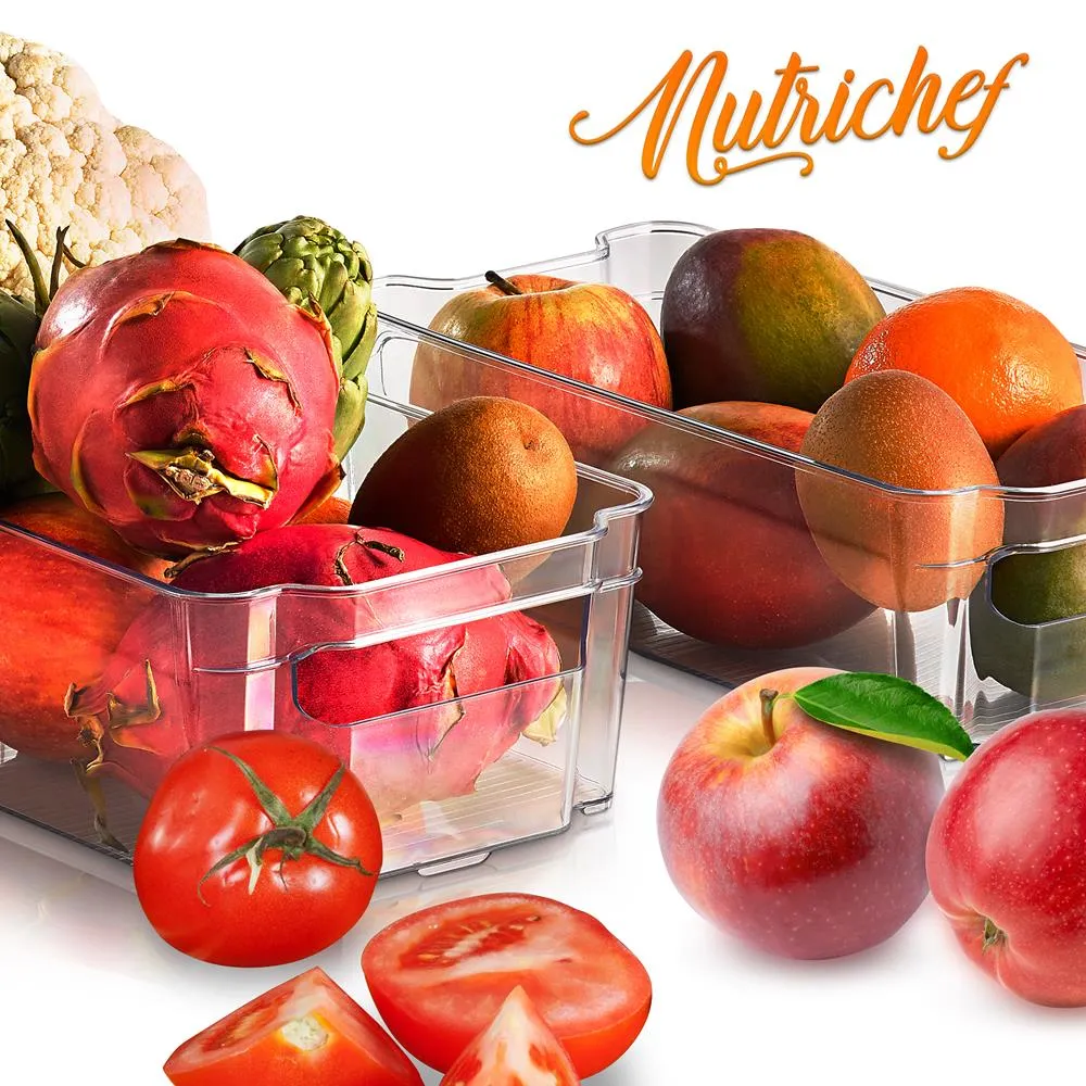 Nutrichef Organisateur Frigo Transparent 8 Pièces Sans BPA