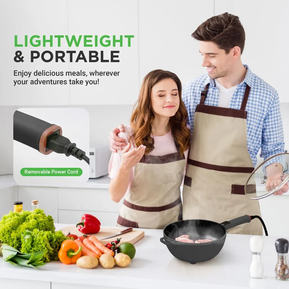 Nutrichef poêle électrique 4 L + steamer tactile