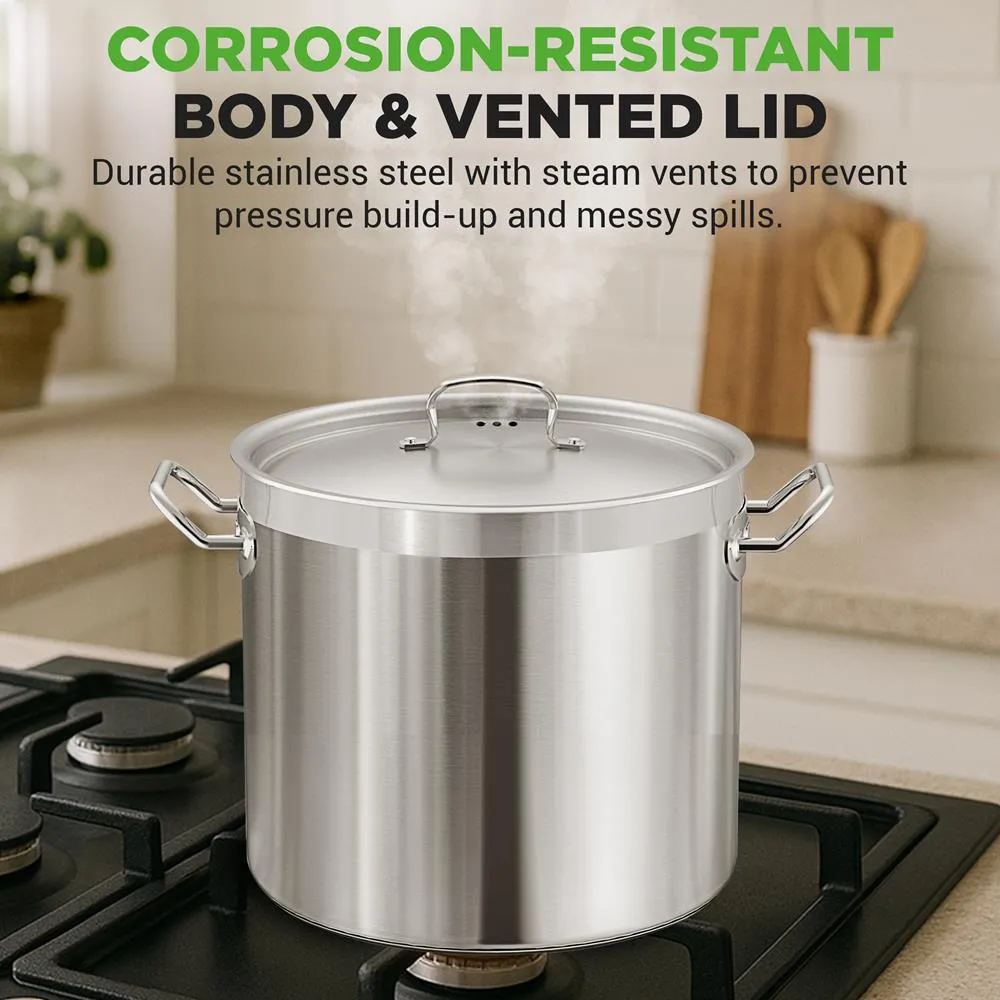 Nutrichef NCSPT30Q Faitout Inox 30 Qt Induction Grand