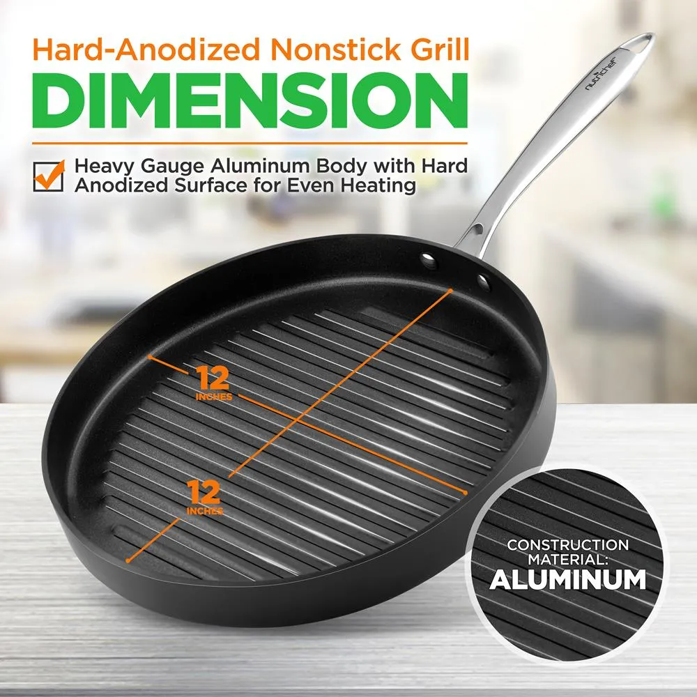 Nutrichef NCGPRD72 grill 30 cm antiadhésif 5 L