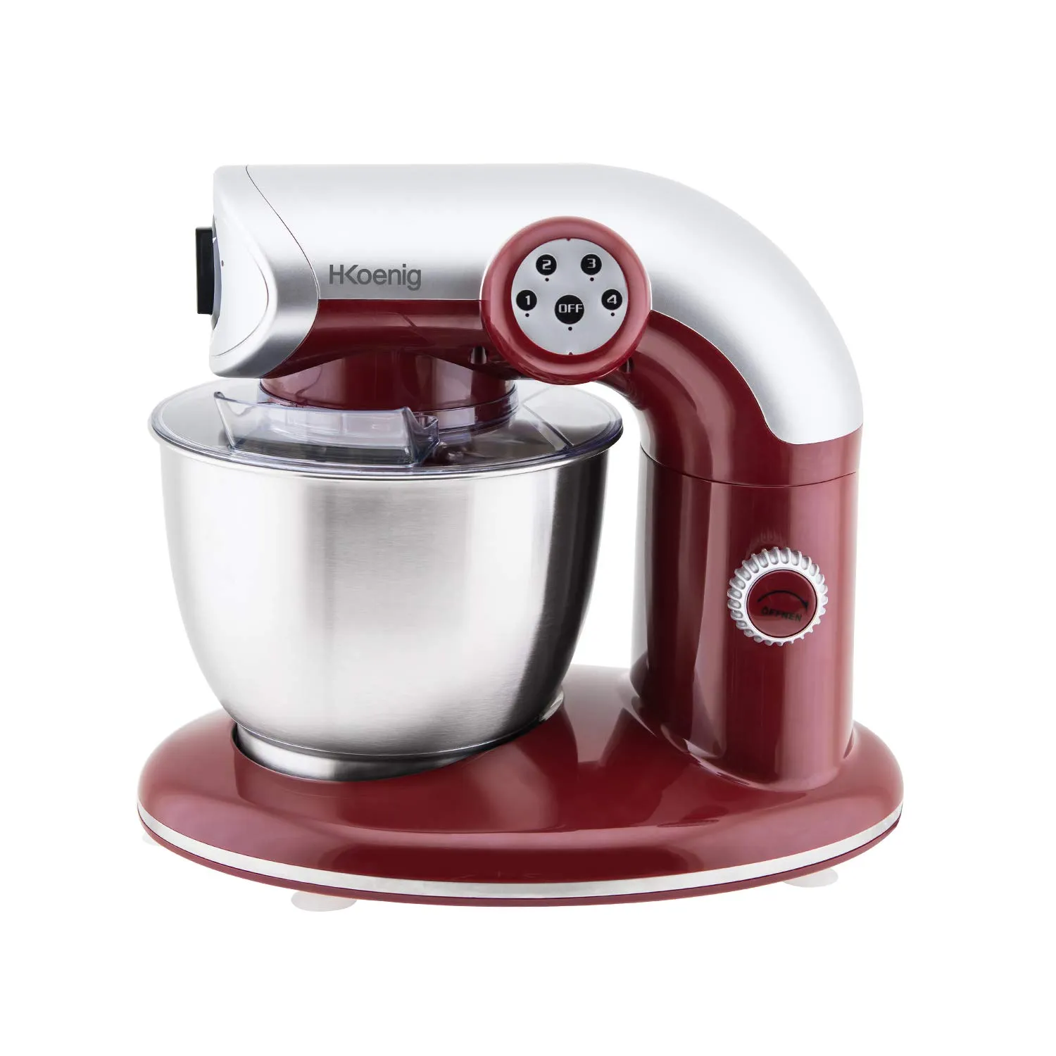 H.Koenig KM80 robot pétrin rouge 5.5L 1000W