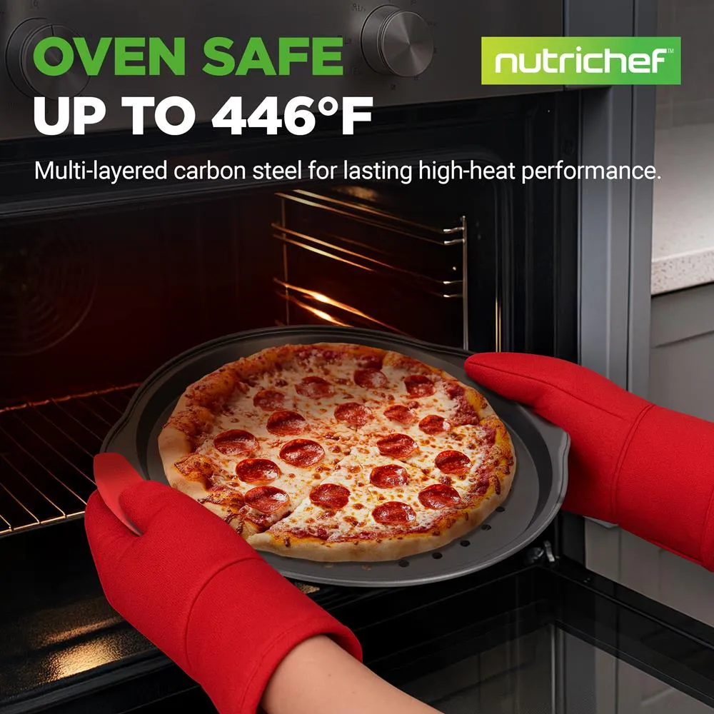 Nutrichef NCBPIZX2 lot 2 plaques pizza perforées