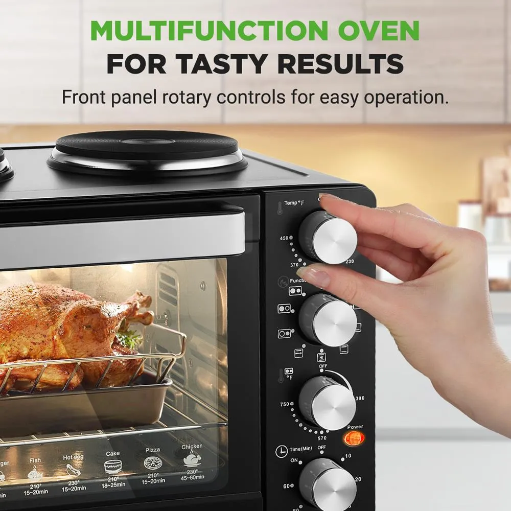 Nutrichef mini-four convection rôtissoire plaques chauffantes