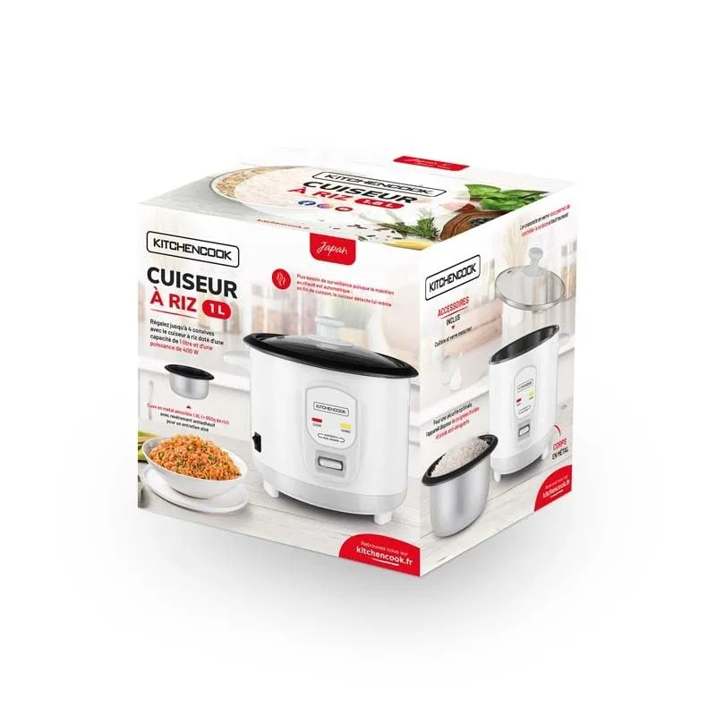 Kitchencook Japan cuiseur à riz métal 1 L 4 parts