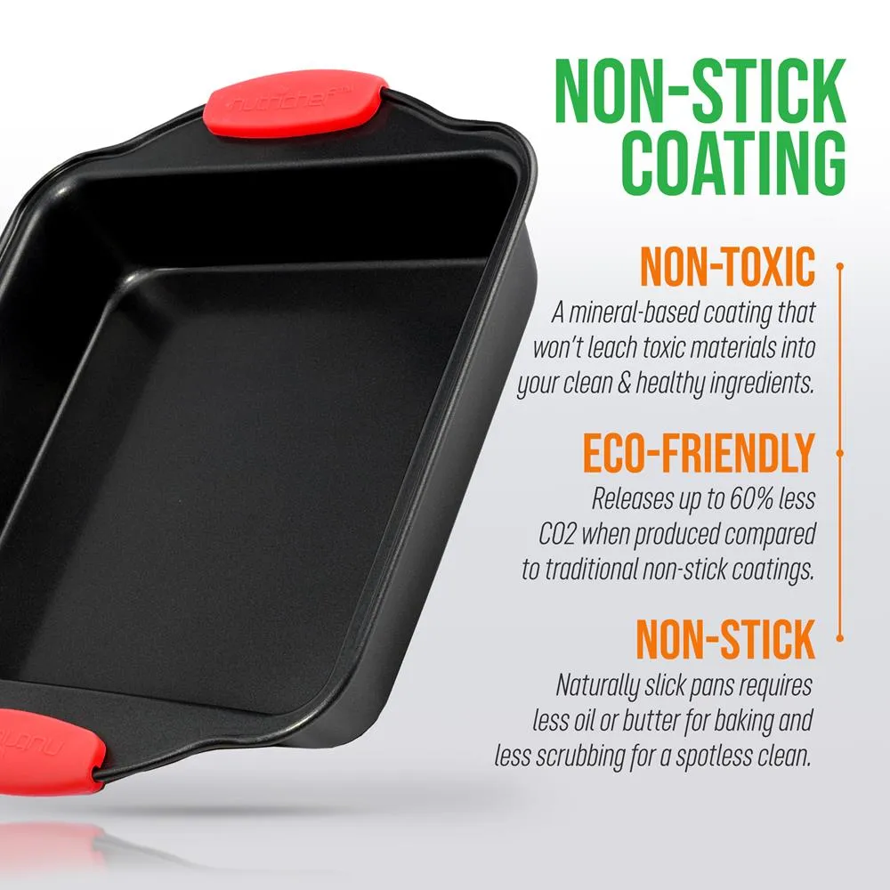 Nutrichef moule carré antiadhésif 23x23 cm noir