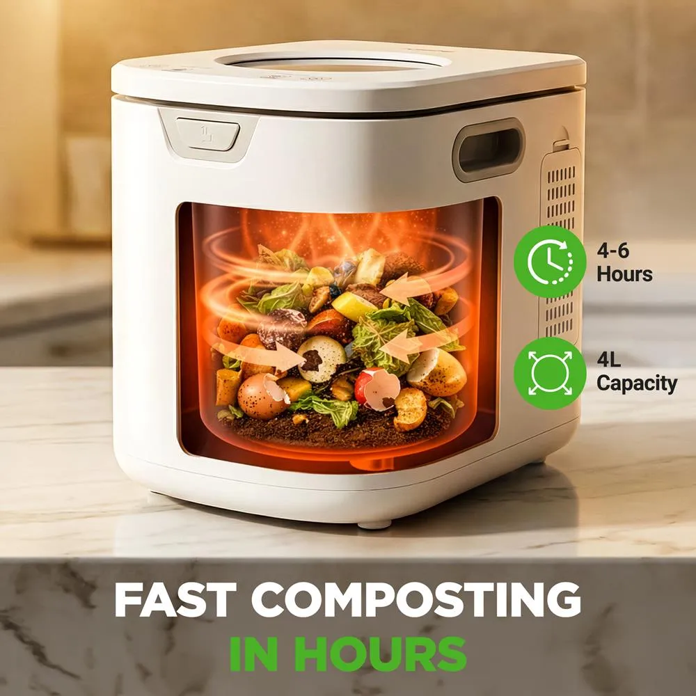 Nutrichef composteur électrique 4L blanc silencieux inodore