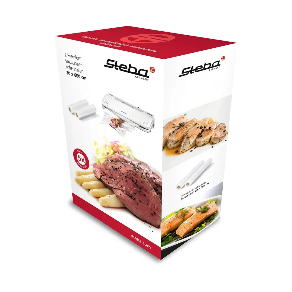 Steba Premium rouleaux sous vide 20x600 cm x2 gaufrés
