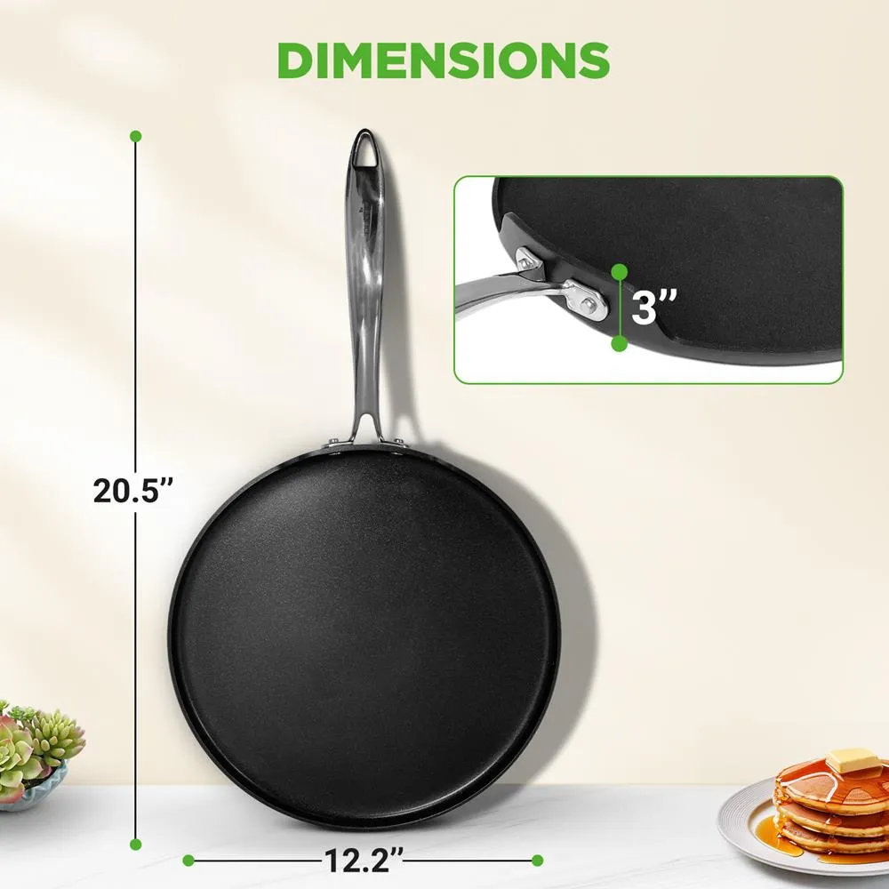 Nutrichef poêle à crêpes 30 cm antiadhésive crêpière