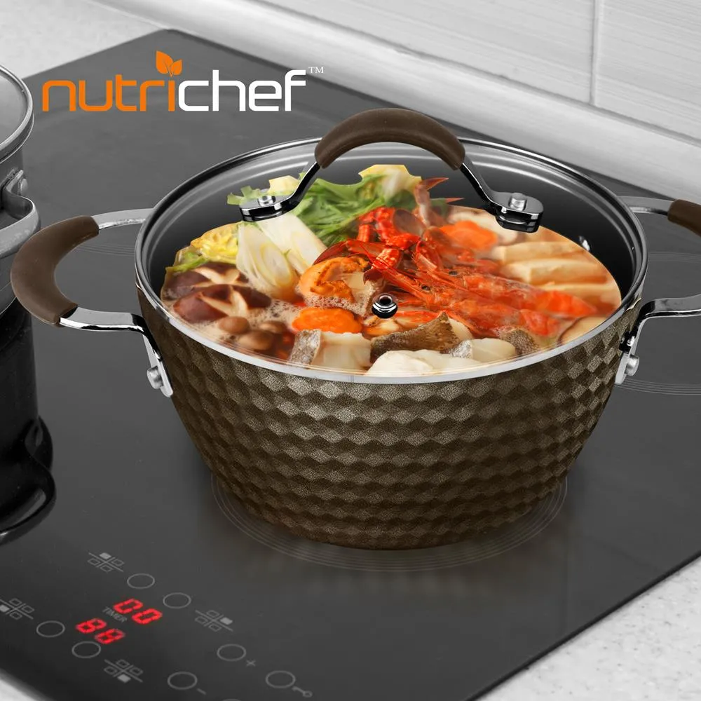 Nutrichef faitout cocotte 3,6 Qt avec couvercle