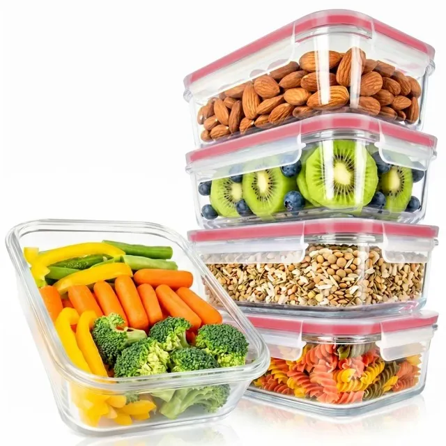 Nutrichef Boites en Verre 10 Pieces 30oz Hermetiques Borosilicate