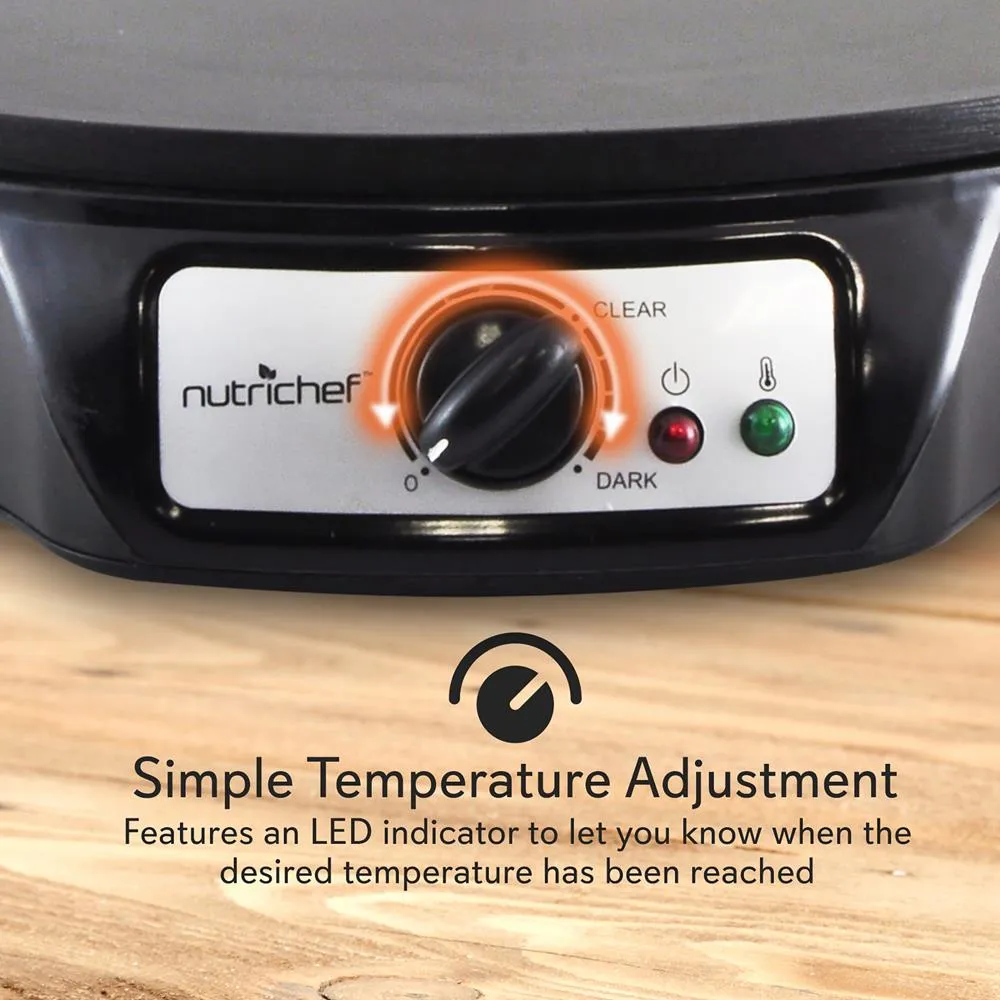Nutrichef crêpière électrique 30 cm 1200 W antiadhésive