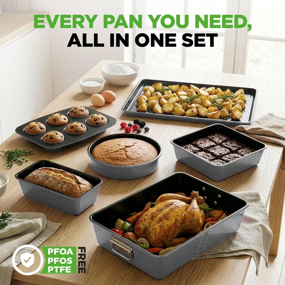 Nutrichef NCBKSTK7 set 8 moules pâtisserie antiadhésifs