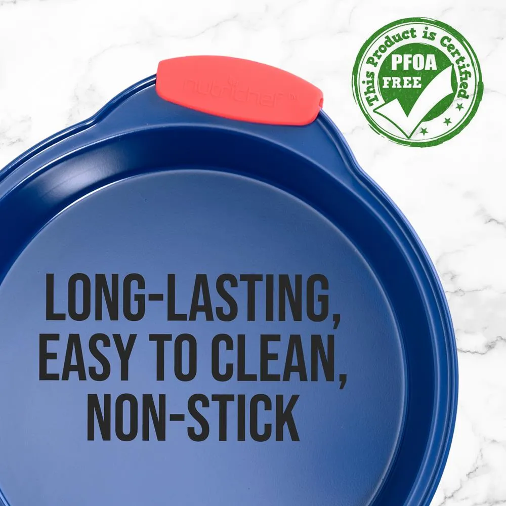 Nutrichef Moule Rond Antiadhésif Bleu 28 cm