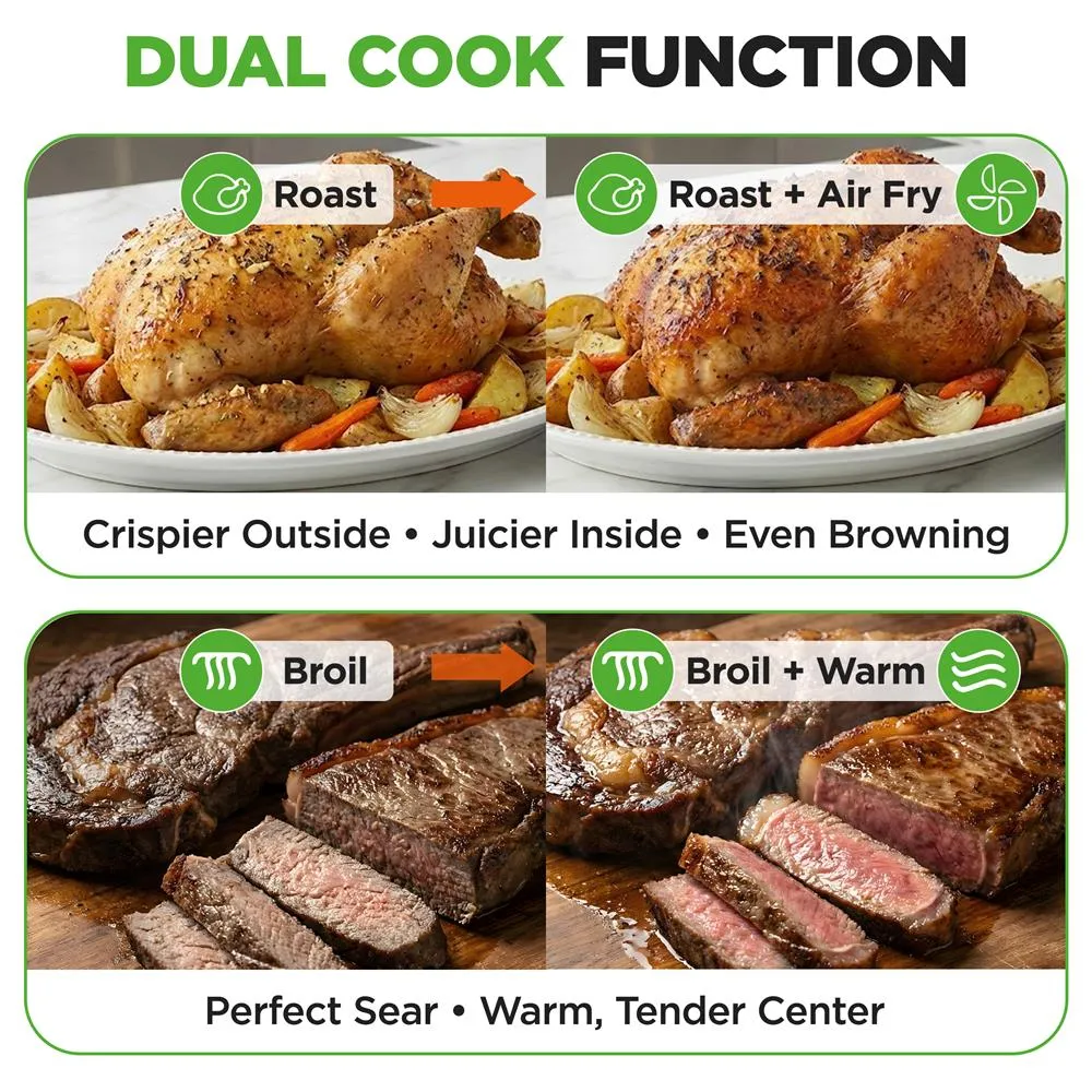Nutrichef four air fryer combiné 32 QT 20 programmes rôtisserie