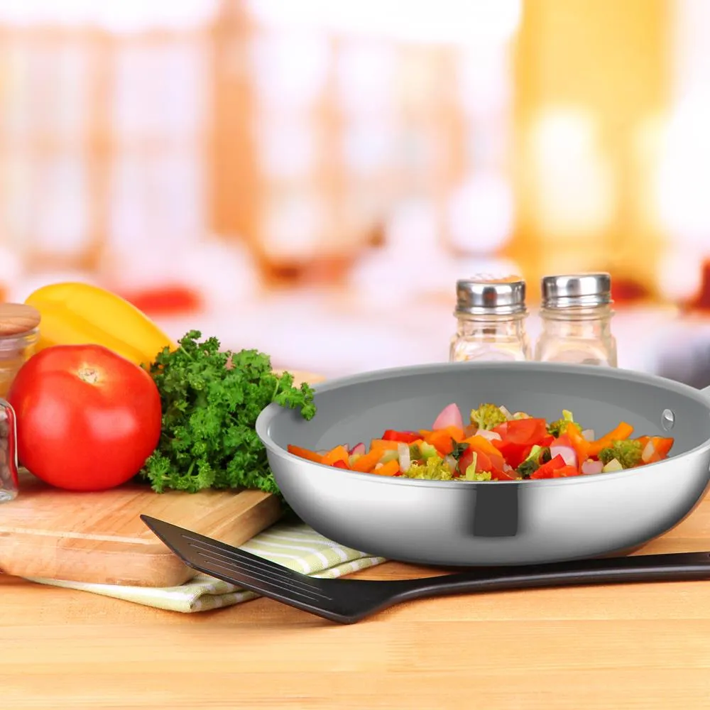 Nutrichef poêle 24 cm antiadhésive inox