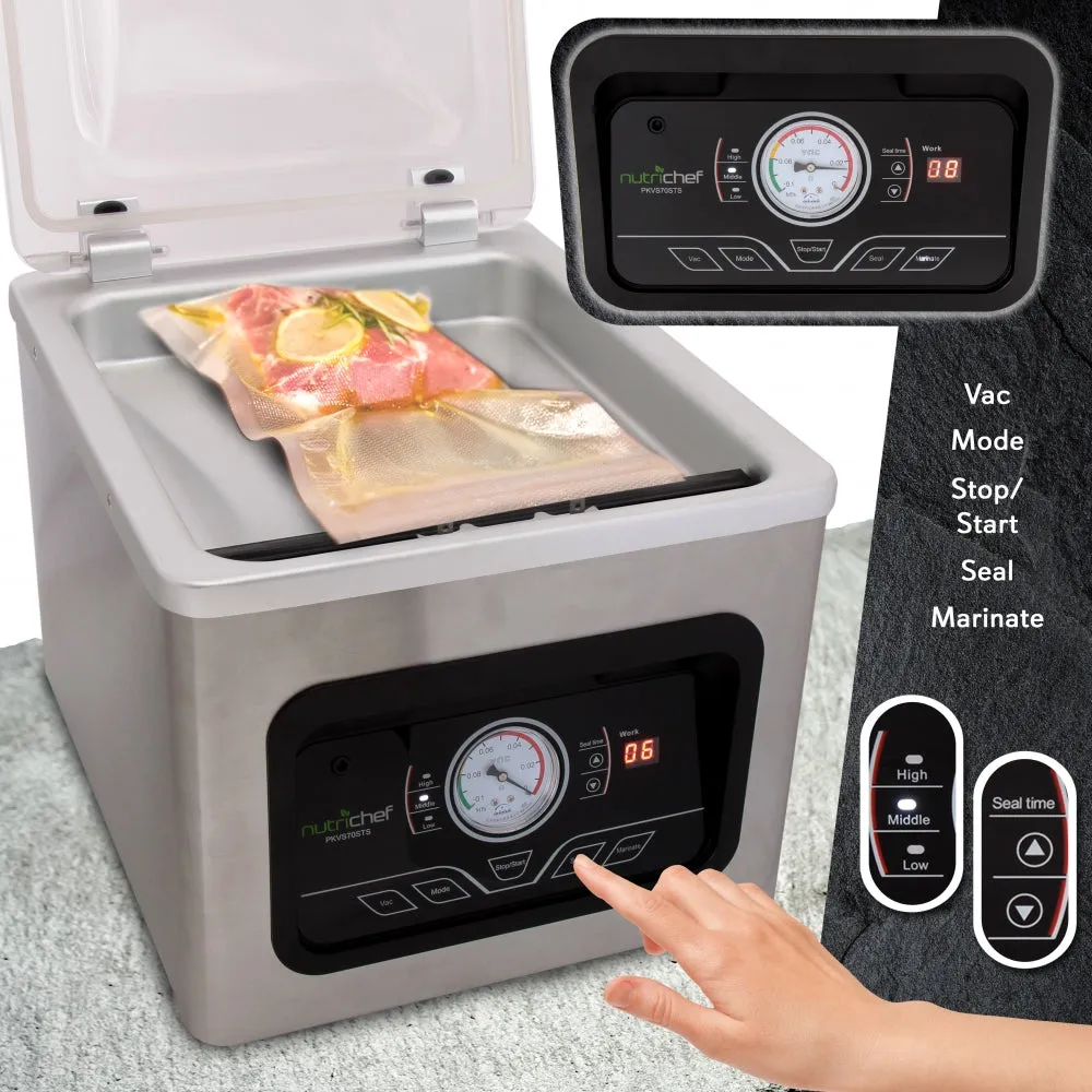 Nutrichef machine sous vide à cloche inox 8 L