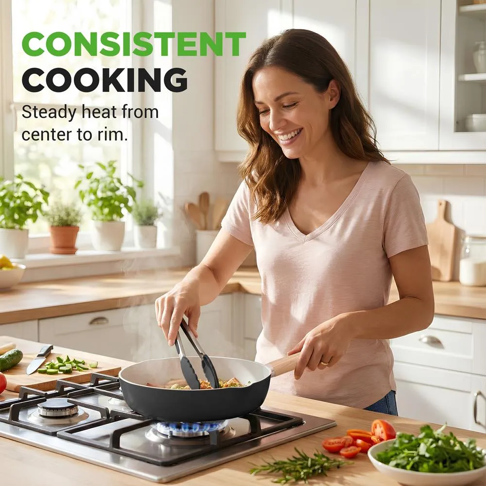 Nutrichef Batterie Cuisine Marbré Induction avec Ustensiles