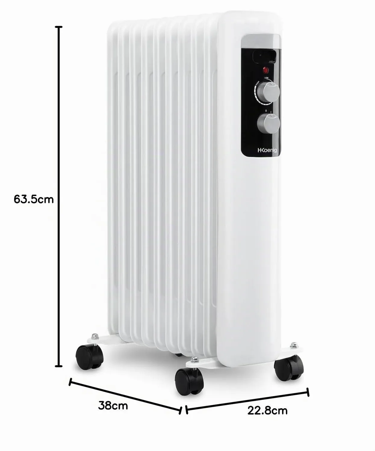 H.Koenig Warm90 radiateur bain d’huile 9 éléments 2000 W
