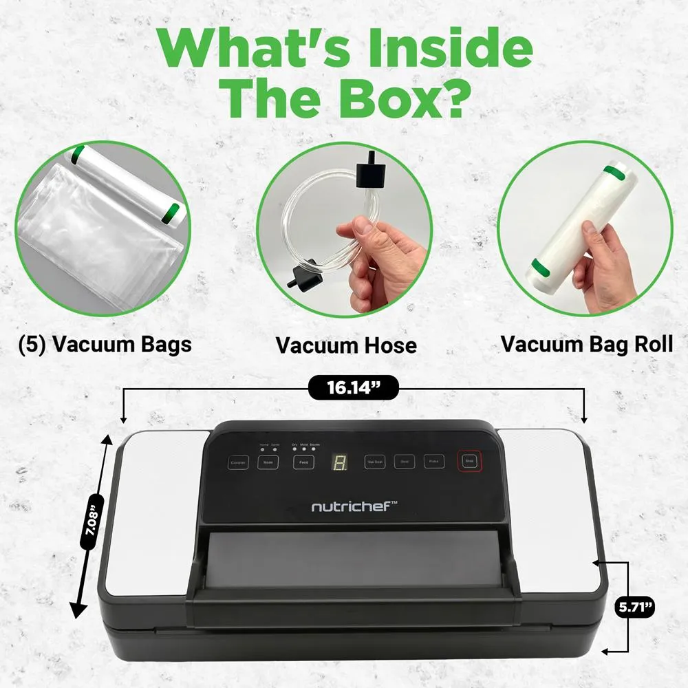 Nutrichef machine sous vide double soudure cutter intégré
