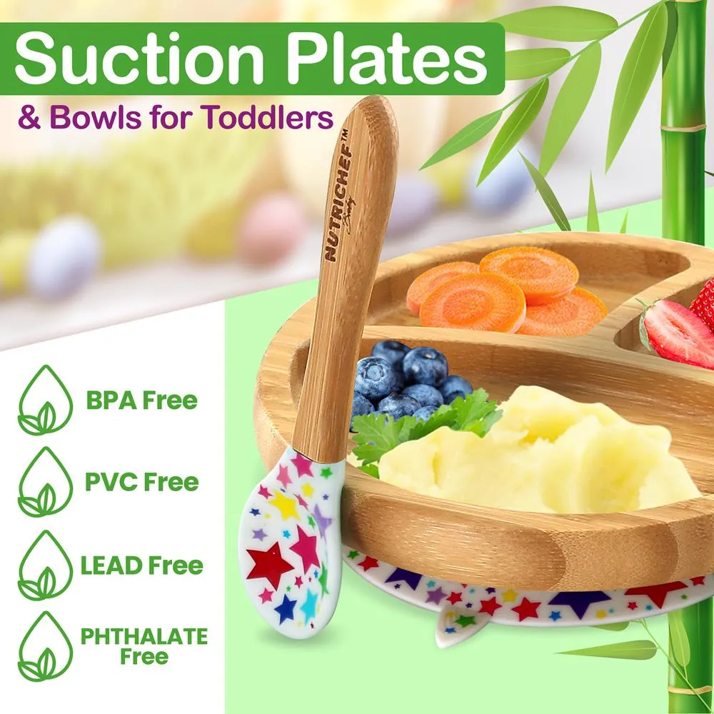 Nutrichef set repas bébé bambou étoiles 5 pièces
