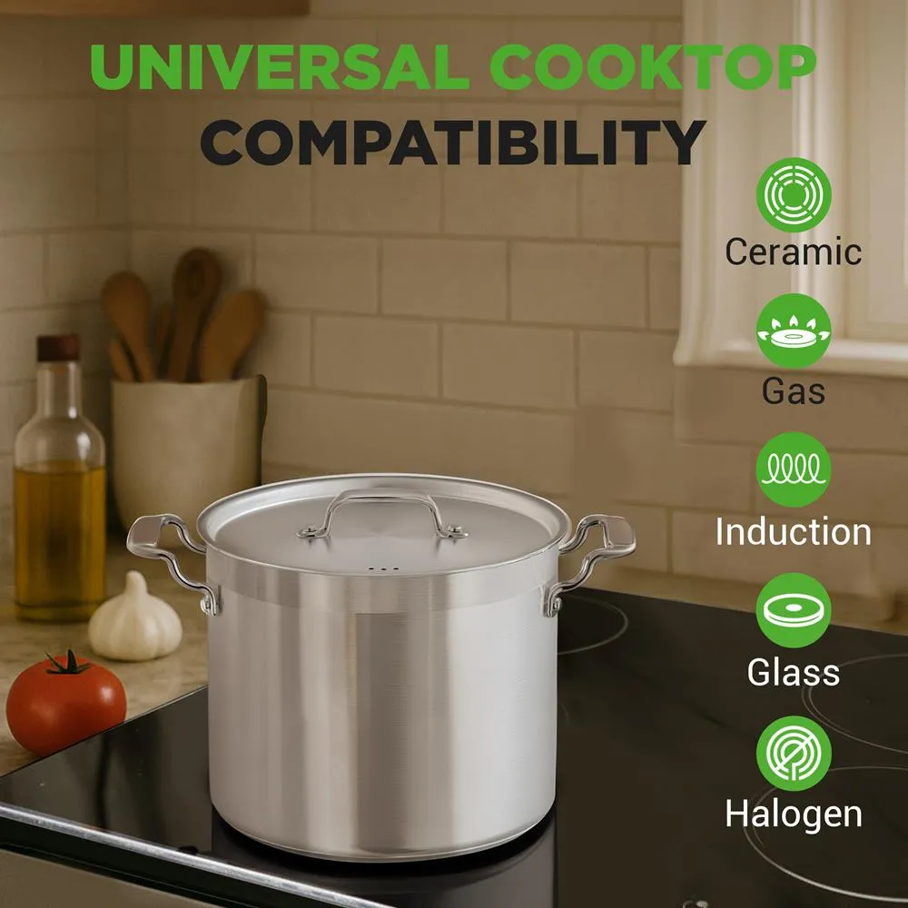 Nutrichef NCSPT12Q faitout inox 12 QT induction grande capacité