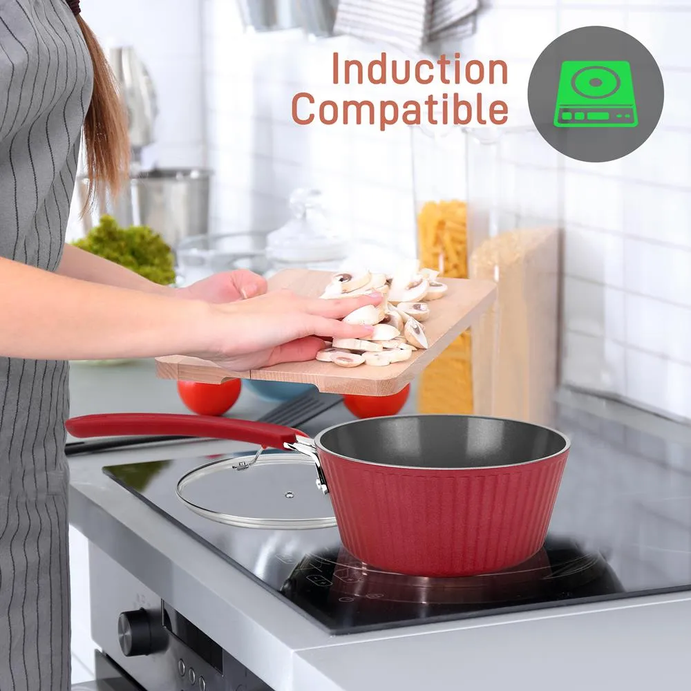 Nutrichef NCCW11RDL casserole 1,7 Qt céramique induction