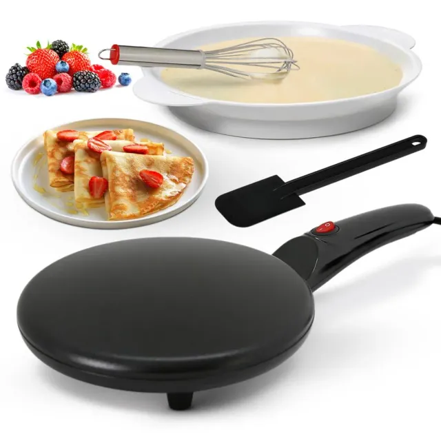Nutrichef PKCRM08 crêpière électrique 20 cm antiadhésive