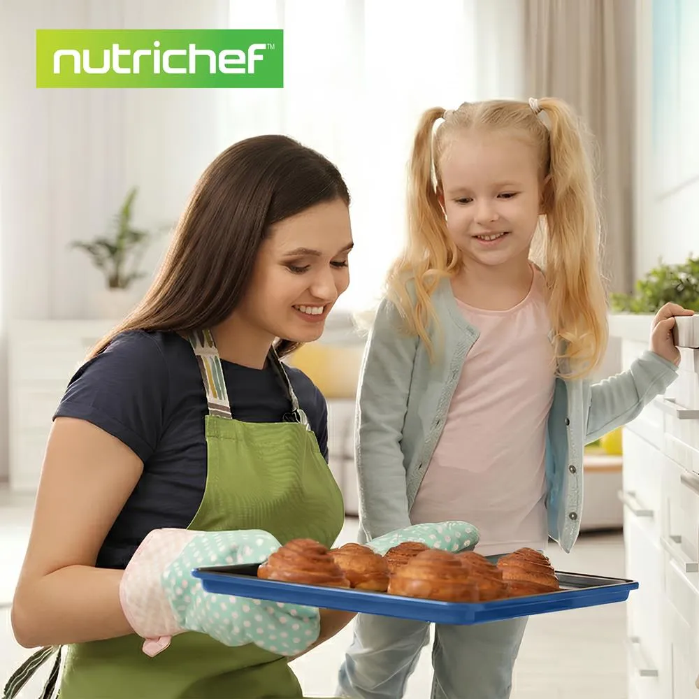 Nutrichef Set Moules Pâtisserie Antiadhésifs 8 Pièces Bleu
