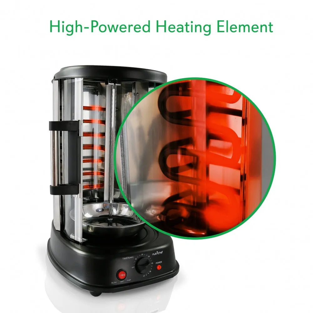 Nutrichef four vertical rôtissoire kebab 1500 W