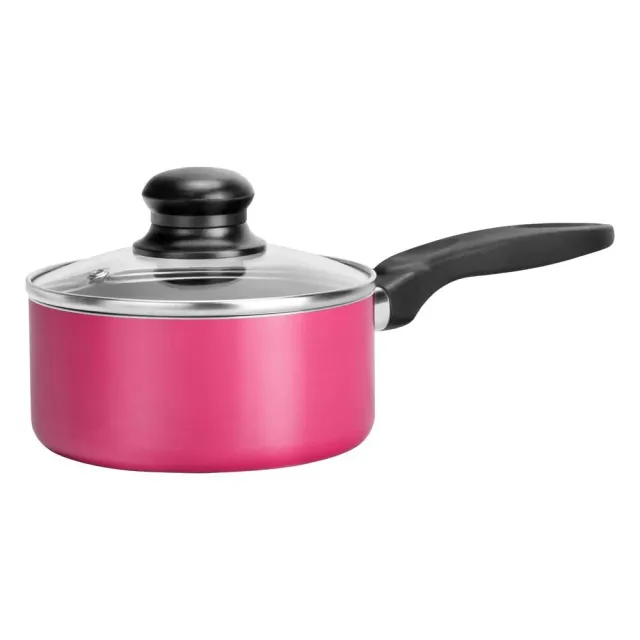 Nutrichef casserole rose 0,89 qt avec couvercle verre