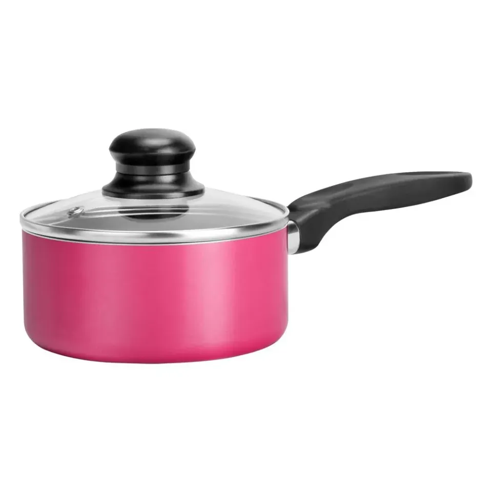 Nutrichef casserole rose 0,89 qt avec couvercle verre