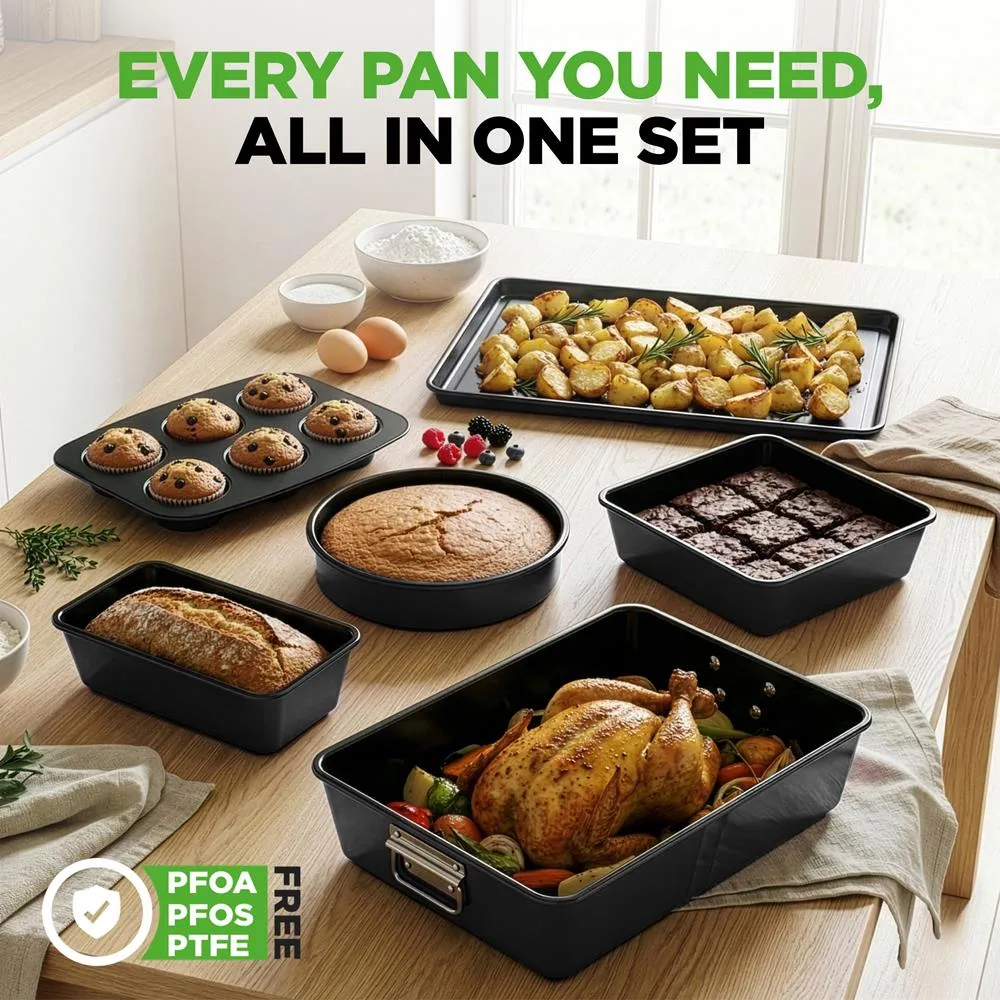 Nutrichef set pâtisserie 8 pièces acier antiadhésif