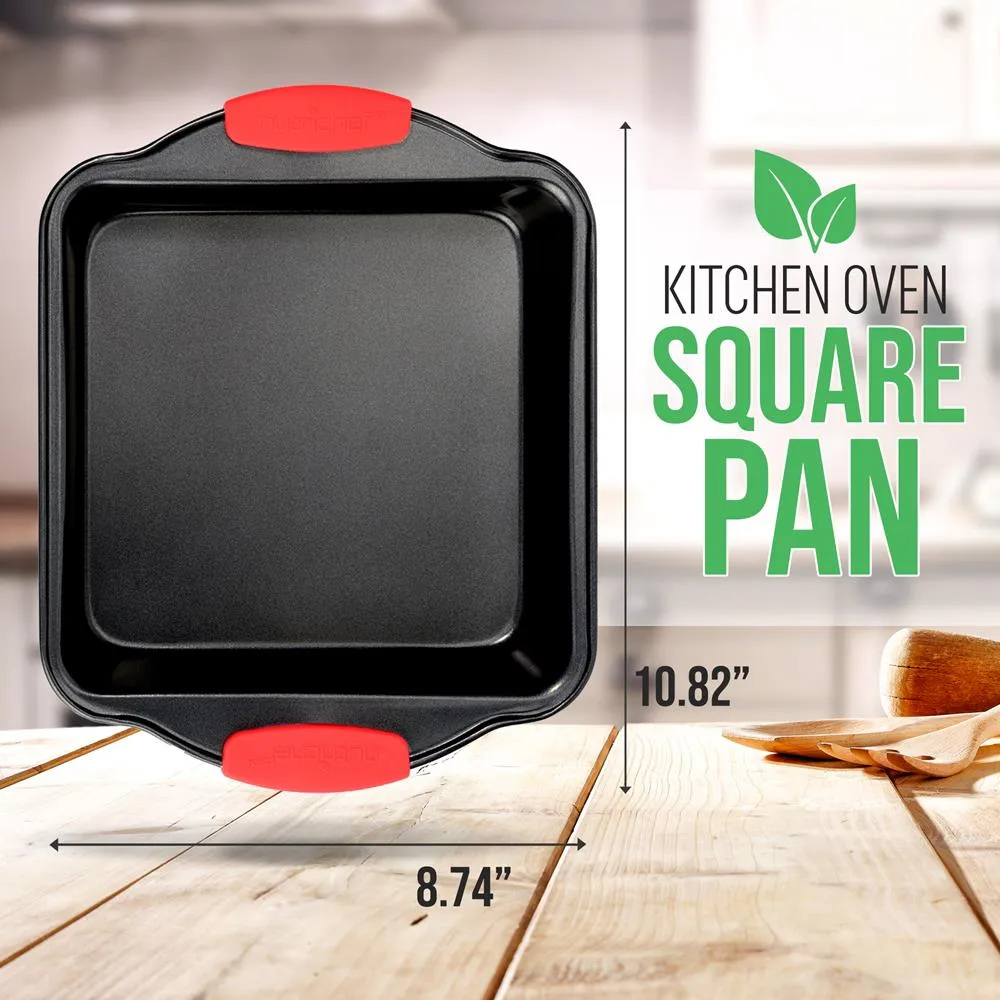 Nutrichef plat carré four noir 27 cm antiadhésif