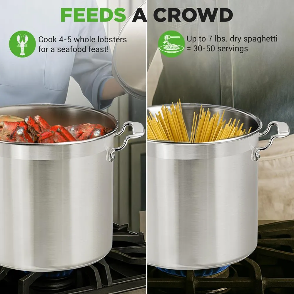 Nutrichef NCSPT24Q faitout inox 24 QT induction