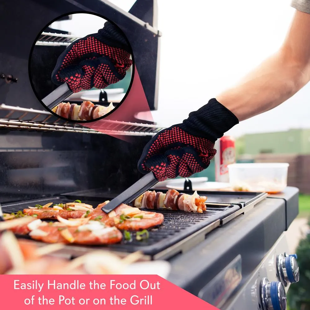 Nutrichef gants barbecue silicone 800°C lot de 2