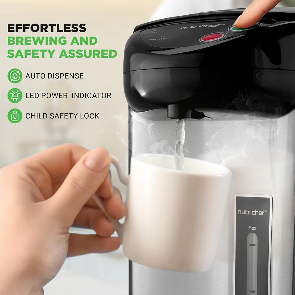 Nutrichef bouilloire électrique 5 L inox maintien chaud