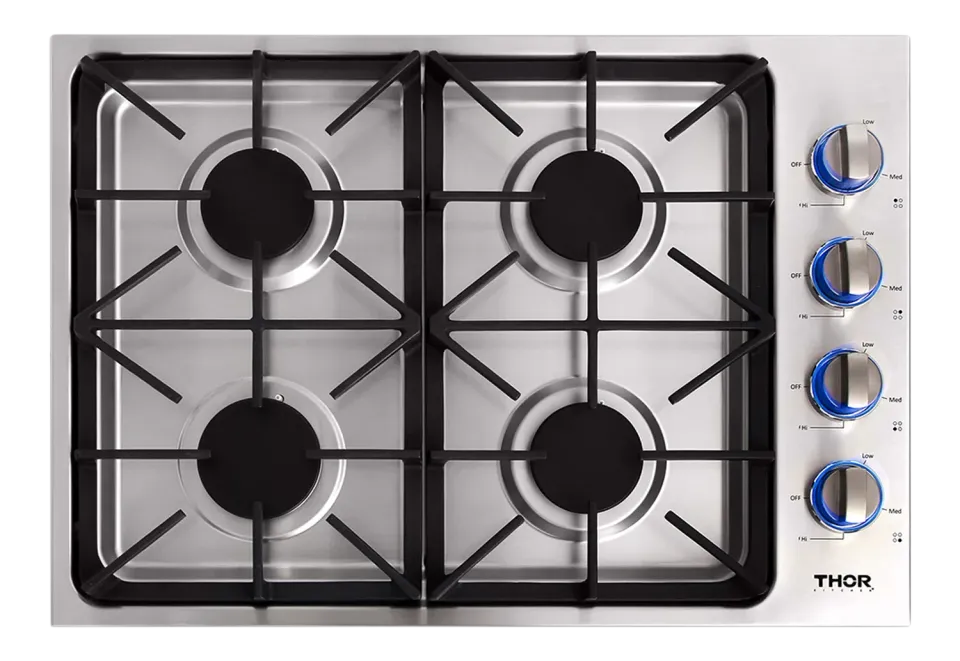 Thor Table Gaz 30 Pouces 4 Feux Inox Neuve Encastrable Pro
