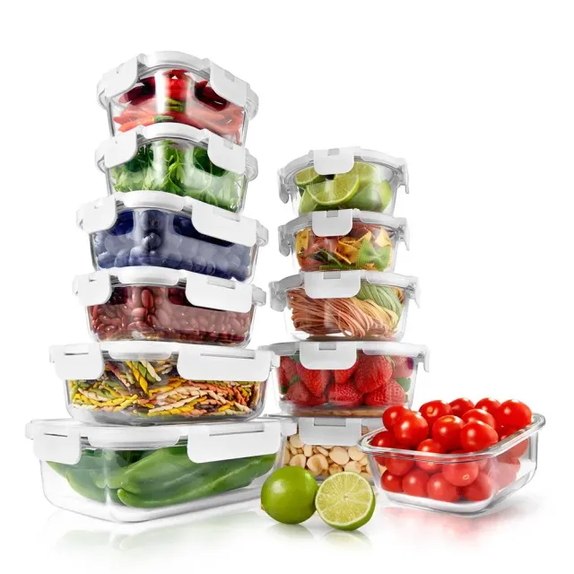 Nutrichef set 12 boîtes verre borosilicate hermétiques