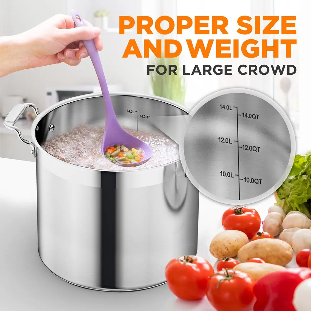 Nutrichef NCSPT14Q faitout inox 14 QT induction