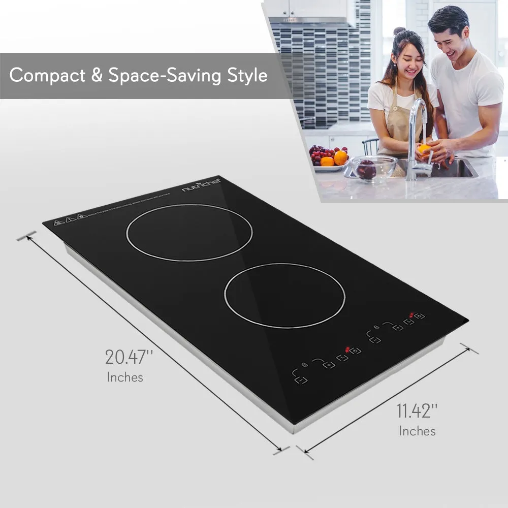 Nutrichef Double plaque à induction 1800 W 2 foyers